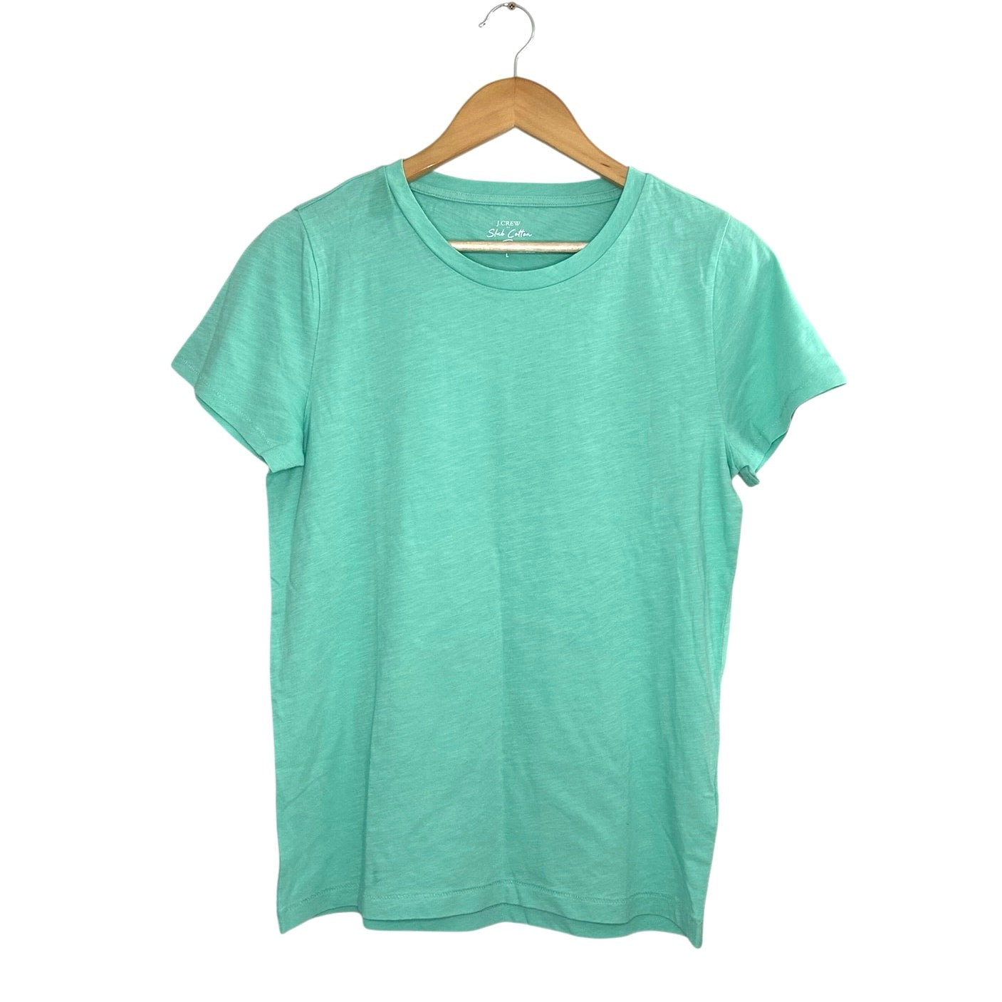 J.Crew Vintage Slub Cotton Crewneck Tee in Bright Spearmint Size L
