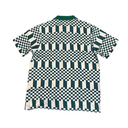 Bogey Boys by Macklemore Checkered Button Up Men's Golf Shirt Green Size XL