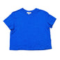 Madewell Slub Boxy-Crop Tee in Brilliant Sapphire Blue Size XS