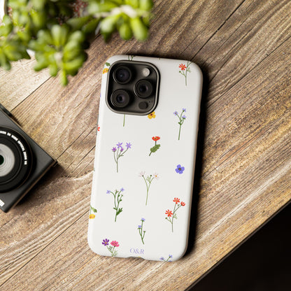 Wildflowers Floral Phone Case, Elegant Tough Case for iPhone, Flower Design, Gift for Her, Spring Accessory, Eco-Friendly Mobile Cover