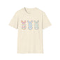 Groovy Bunny Easter Unisex T-Shirt, Hippie Rabbit Tee, Spring Bunny Shirt, Colorful Easter Outfit