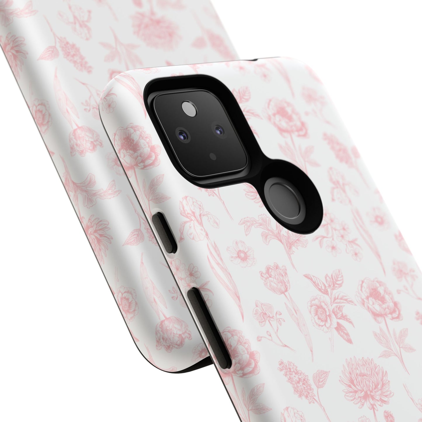 Pink Floral Phone Case - Elegant Protectors for iPhone, Girlfriend Gift, Mother's Day, Trendy Tech Accessories, Flower Pattern Cases