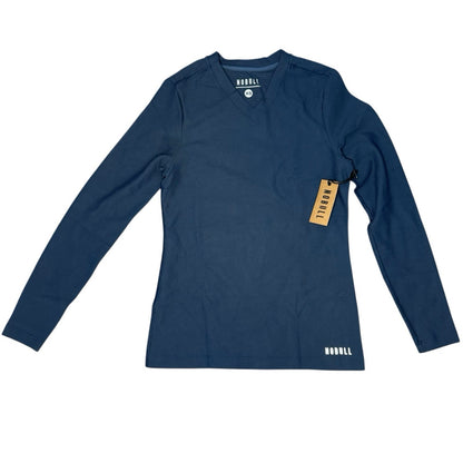 NOBULL Long Sleeve Waffle V-Neck Navy Blue Size XS