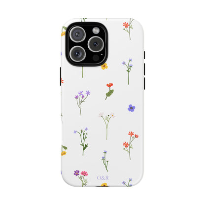 Wildflowers Floral Phone Case, Elegant Tough Case for iPhone, Flower Design, Gift for Her, Spring Accessory, Eco-Friendly Mobile Cover