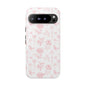 Pink Floral Phone Case - Elegant Protectors for iPhone, Girlfriend Gift, Mother's Day, Trendy Tech Accessories, Flower Pattern Cases