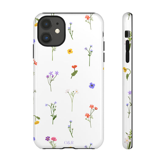 Wildflowers Floral Phone Case, Elegant Tough Case for iPhone, Flower Design, Gift for Her, Spring Accessory, Eco-Friendly Mobile Cover