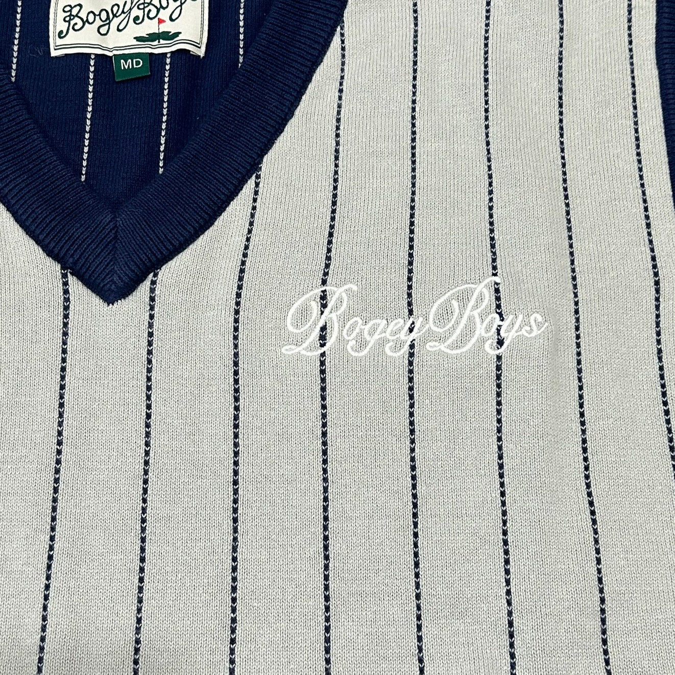 Bogey Boys Macklemore Men's Pinstripe Vest in Grey Size M