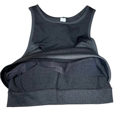 NWT Lululemon Seamless Mesh Shelf-Bra Training Tank Top Graphite Grey Size 2