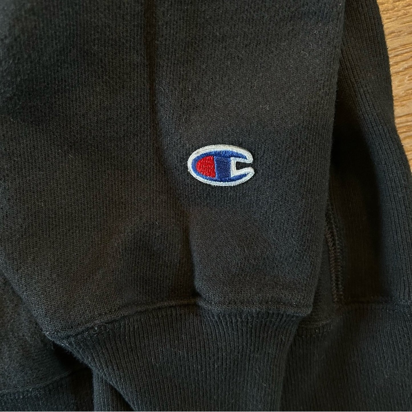 Vintage Champion Reverse Weave Crewneck Size Medium M Black Pullover Sweater