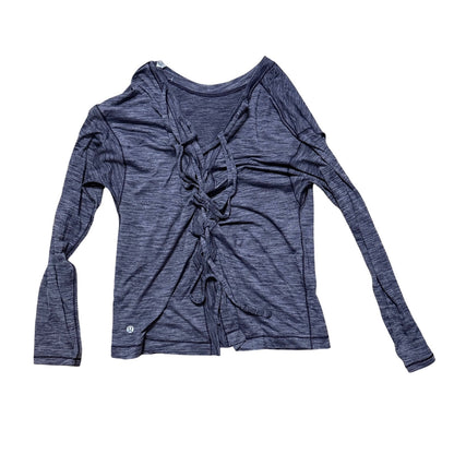 Lululemon Laced With Intent Long Sleeve in Heathered Black Grape Size 4