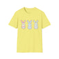 Groovy Bunny Easter Unisex T-Shirt, Hippie Rabbit Tee, Spring Bunny Shirt, Colorful Easter Outfit