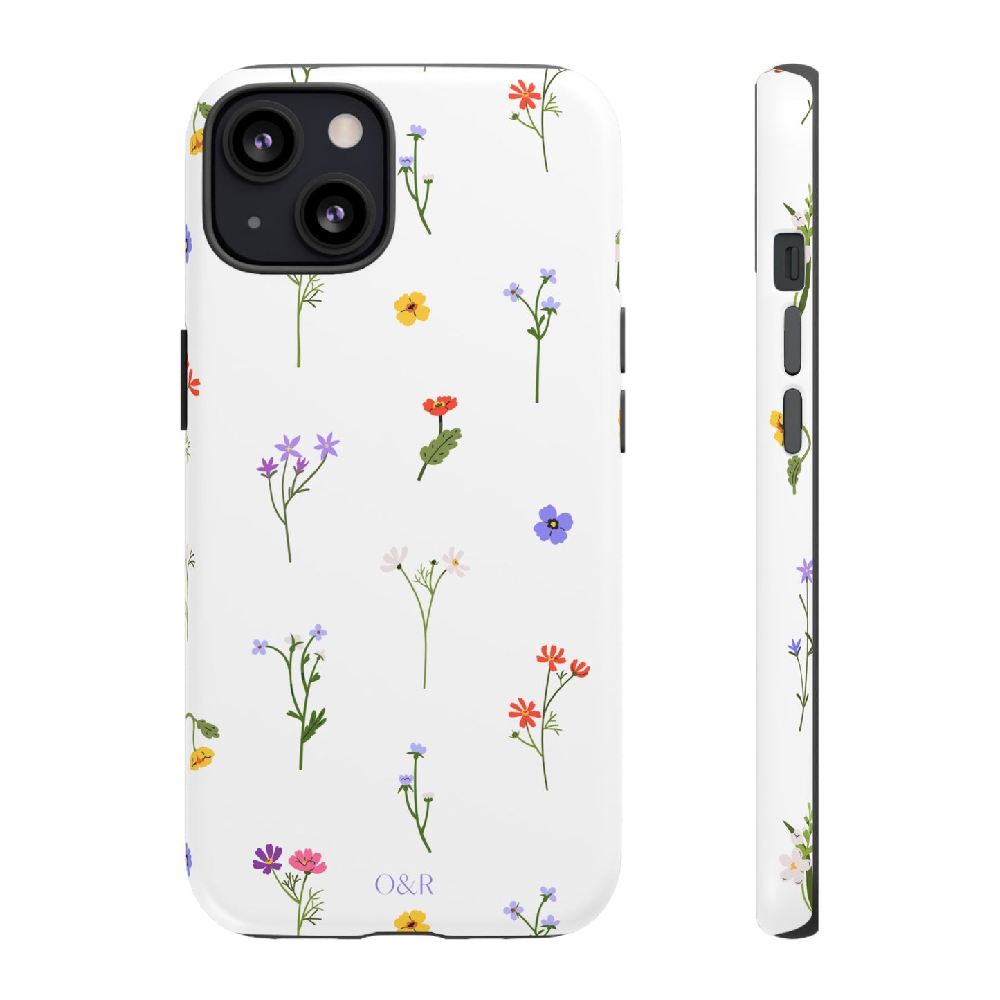 Wildflowers Floral Phone Case, Elegant Tough Case for iPhone, Flower Design, Gift for Her, Spring Accessory, Eco-Friendly Mobile Cover