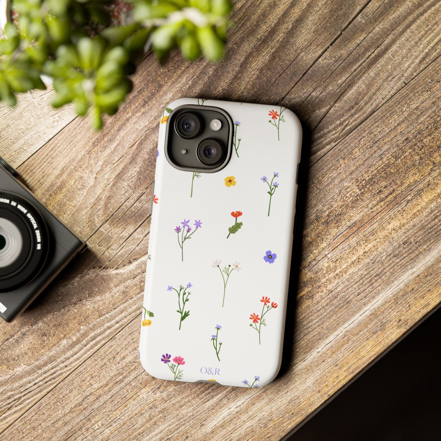 Wildflowers Floral Phone Case, Elegant Tough Case for iPhone, Flower Design, Gift for Her, Spring Accessory, Eco-Friendly Mobile Cover