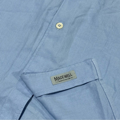 Madewell The Perfect Shirt in Softdrape Twill Peri Blue Size M