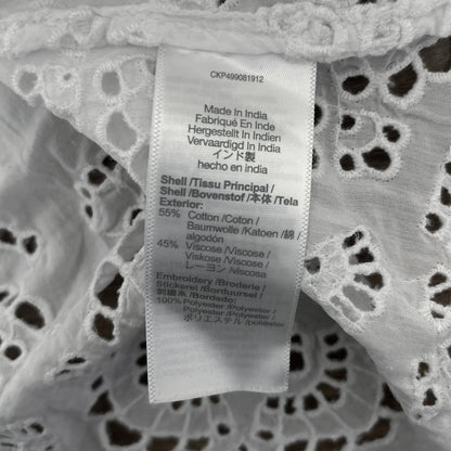 Madewell Flutter-Sleeve Top White Size Small