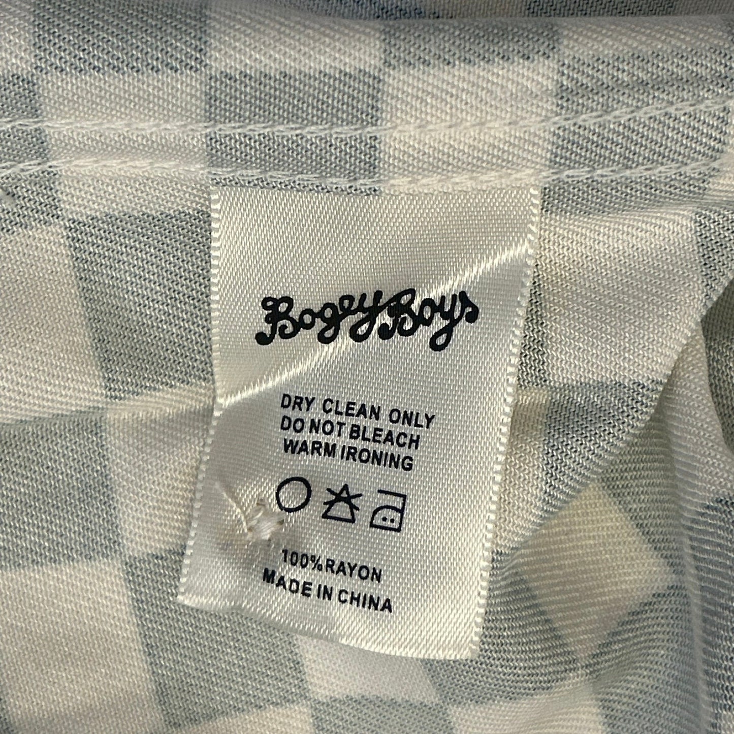 Bogey Boys by Macklemore Checkered Button Up Men's Golf Shirt Green Size XL