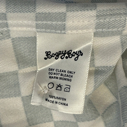 Bogey Boys by Macklemore Checkered Button Up Men's Golf Shirt Green Size XL