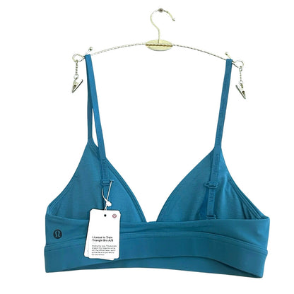 Lululemon License To Train Triangle Sports Bra A/B MRLN Marlin Blue Size 6