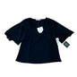 NWT Cooper St Wild At Heart Black V-Neck Top Size 12