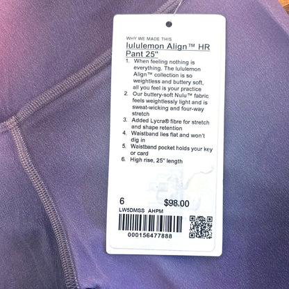 Lululemon Align™ High-Rise Pant 25" Aurora Haze Purple Multi Size 6