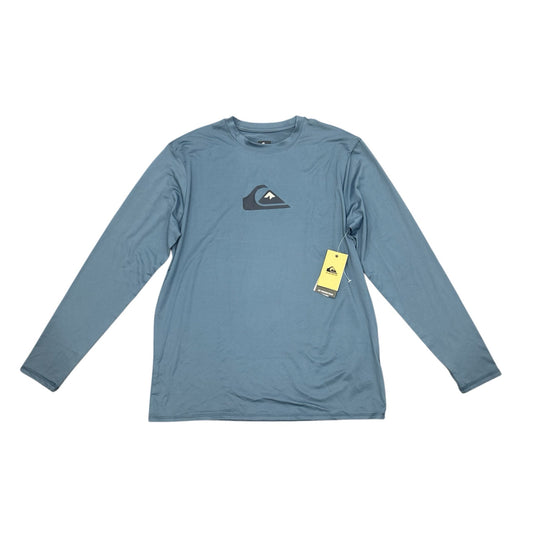 Quiksilver Solid Streak Long Sleeve UPF 50+ Surf Tee Blue Size L