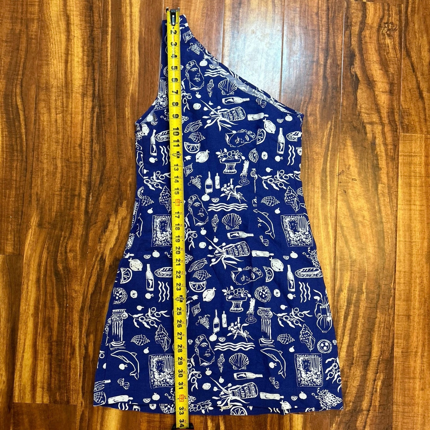 Madewell x Lisa Says Gah! One-Shoulder Mini Dress in Clematis Blue Size 00