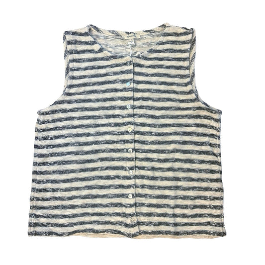 Madewell Crewneck Sweater Vest in Stripe Natural Size L