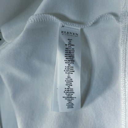 EleVen by Venus Williams Star Traveler Cropped Hoodie White Foiled Size XS