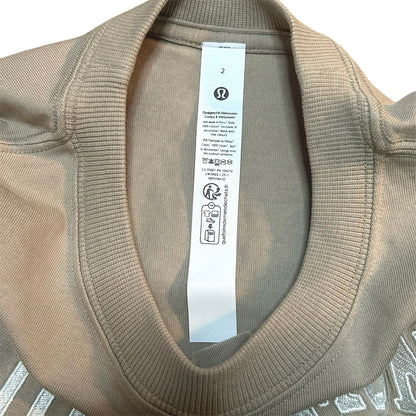 Lululemon Relaxed-Fit Cotton Jersey T-Shirt *Graphic Sheer Oak Size 2