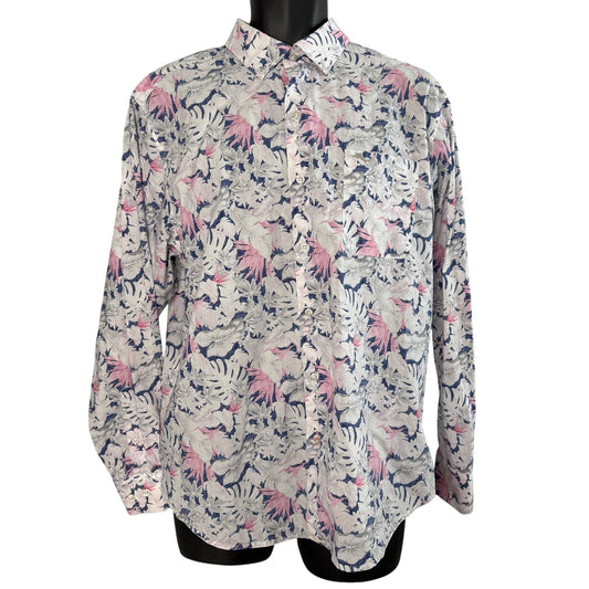 Tommy Bahama Newport Coast Island Zone Amiri Fronds Button Up Size L