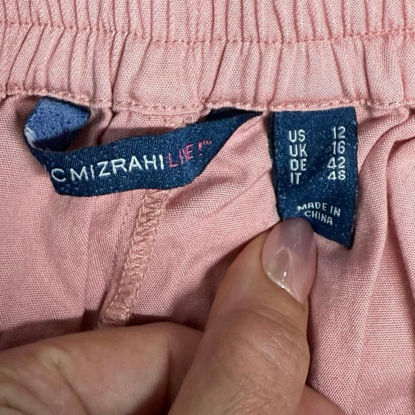 Isaac Mizrahi Live! True Denim Chambray Pants Dusty Pink 12