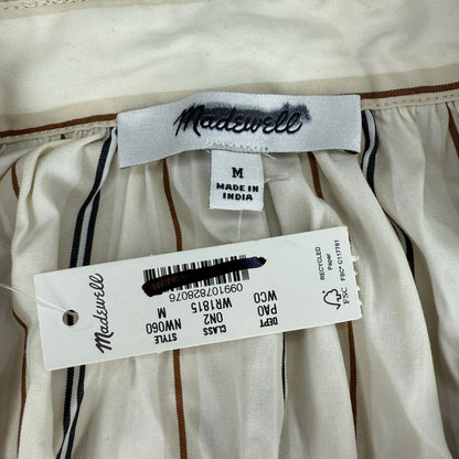 Madewell Shirred Bubble-Sleeve Button-Up Shirt in Poplin Size M