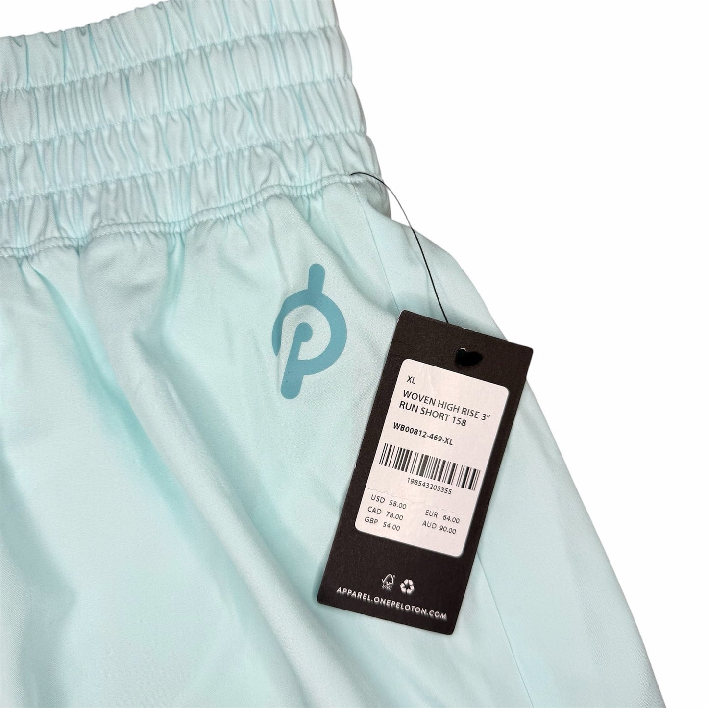 Peloton Woven High Rise 3" Run Short Blue Size XL