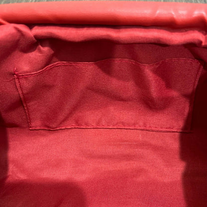 Badgley Mischka Vegan Leather Wrapped Frame Clutch in Red MSRP $129