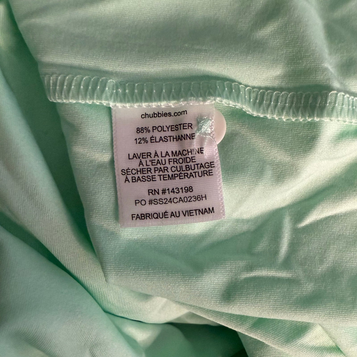 NWT Chubbies The Performance Polo 2.0 Teal Mint Size L