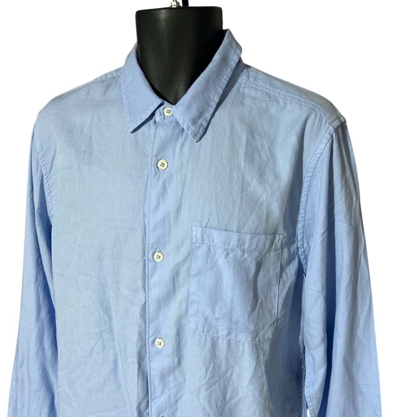 Madewell The Perfect Shirt in Softdrape Twill Peri Blue Size M