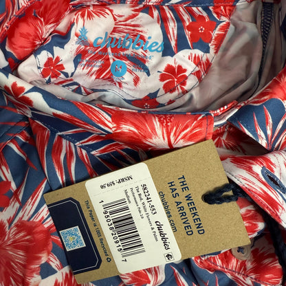 Chubbies The Red, White Flowers, and Palms Performance Polo 2.0 Size M