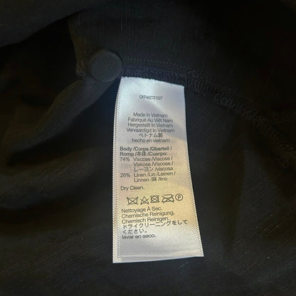 Madewell Western Shirt in Linen Blend True Black Size 00