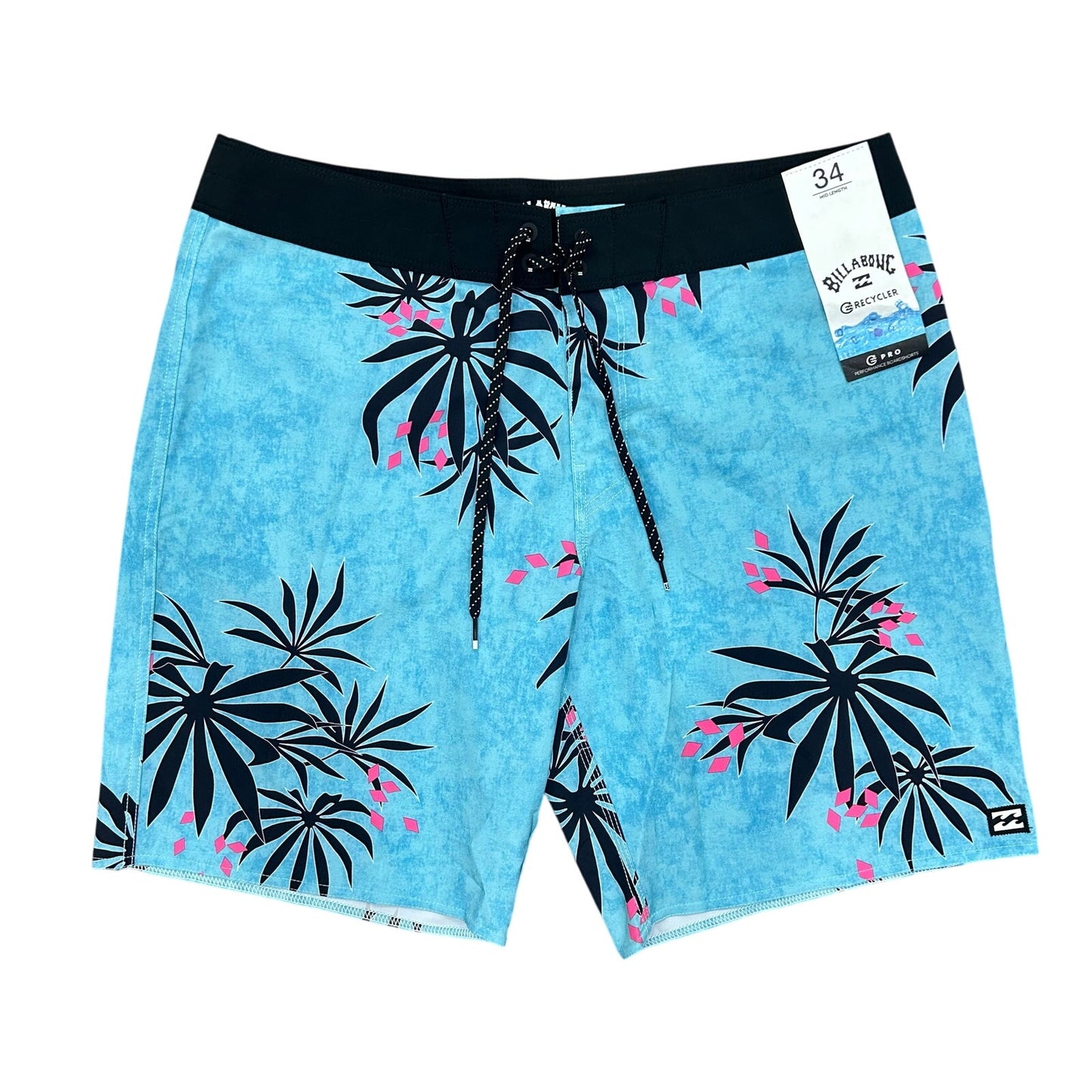 Billabong Sundays Pro Stretch 19” Mid Length Boardshort in Neon Blue Size 34