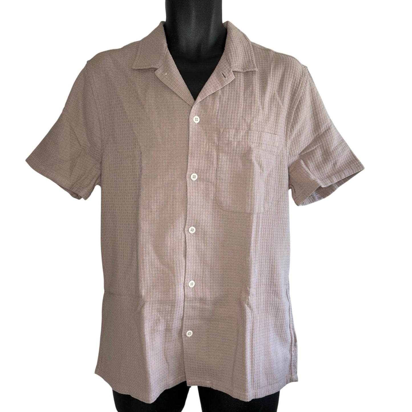 Madewell Easy Short-Sleeve Shirt in Woven Checkerboard Size S