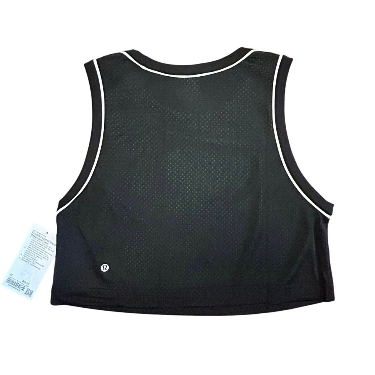Lululemon Double-Layered Mesh Reversible Tank Top Black Green Size M