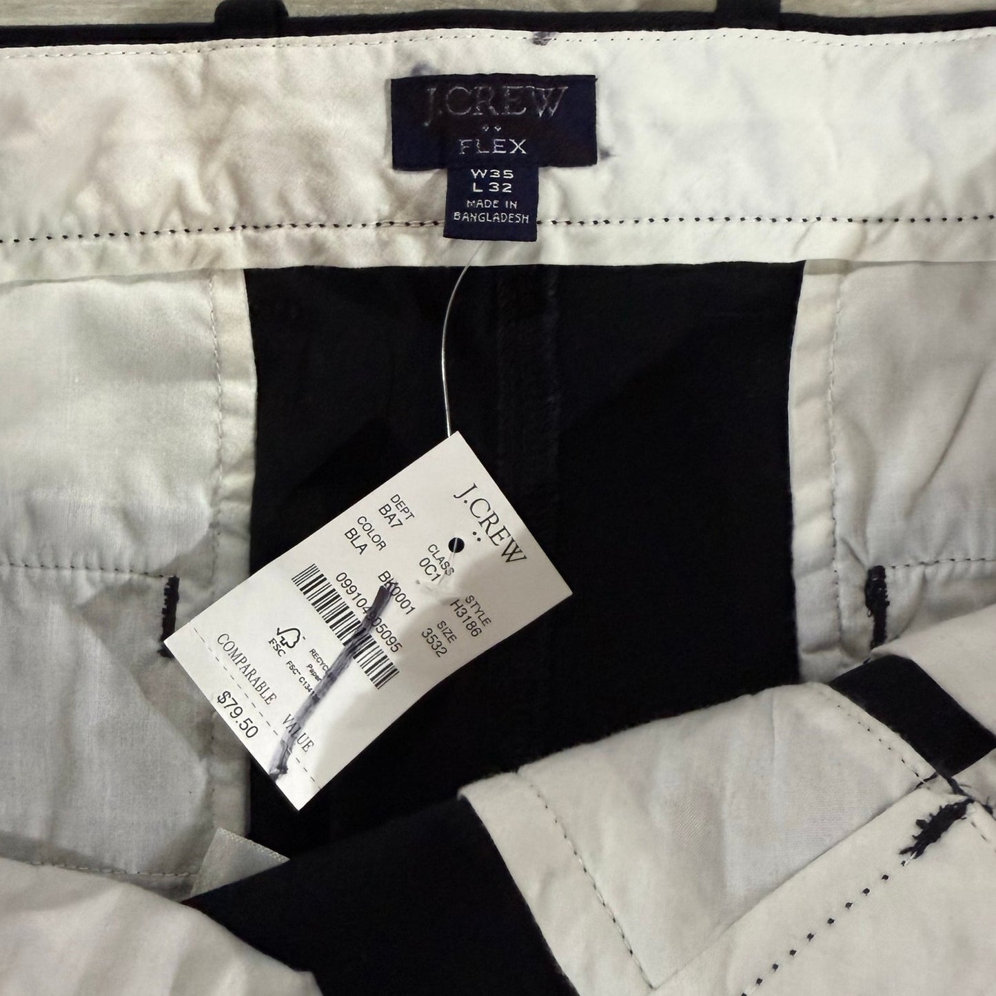 J. Crew Straight-Fit Flex Chino Pant Size 35 X 32