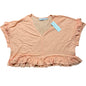 Bishop + Young Ruffled Sleeve Tee in Sunset Orange Size XL