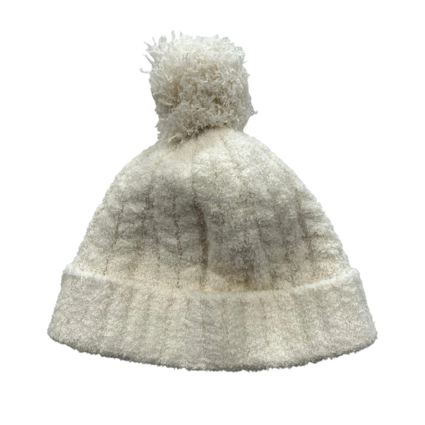 Barefoot Dreams CozyChic Cable Beanie With Pom Pom in Cream OS