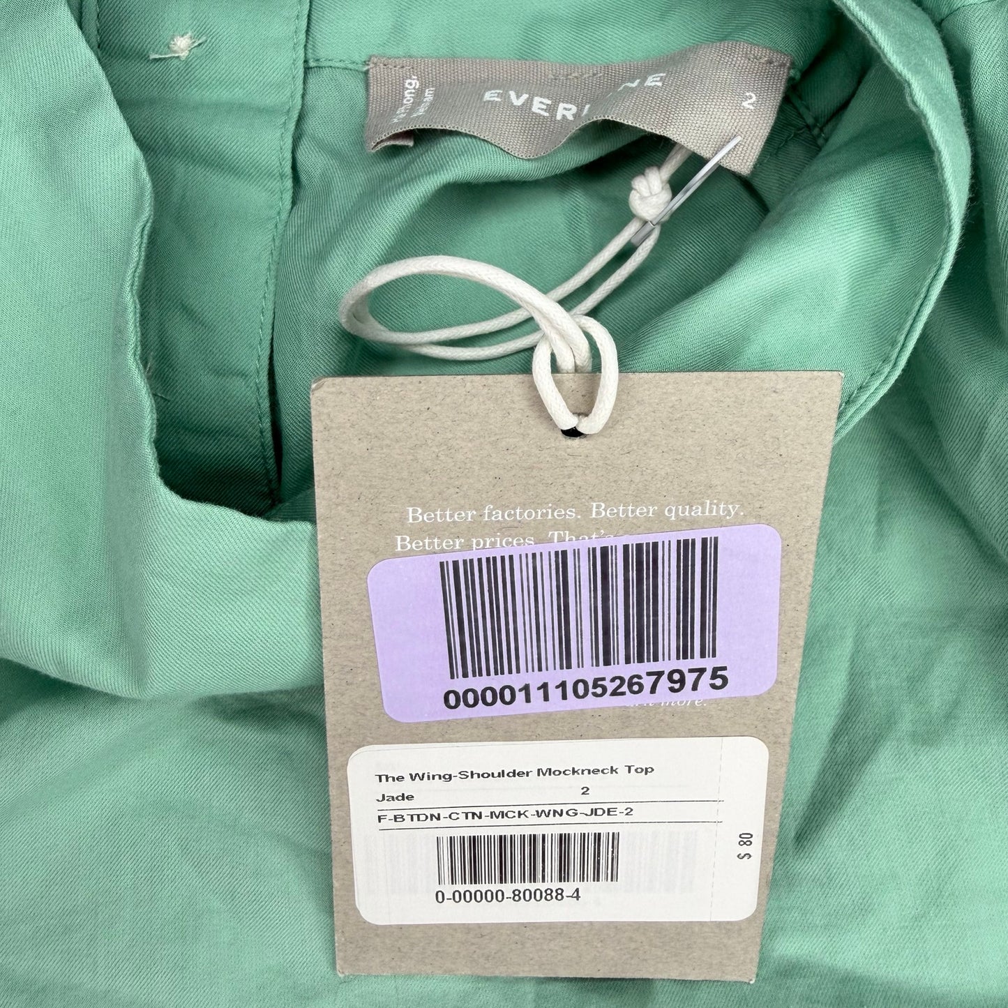 Everlane The Wing-Shoulder Mockneck Longsleeve Top Size 2