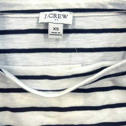 J.Crew Striped Three-Quarter Sleeve Boatneck Tee Antique Navy White Size XS