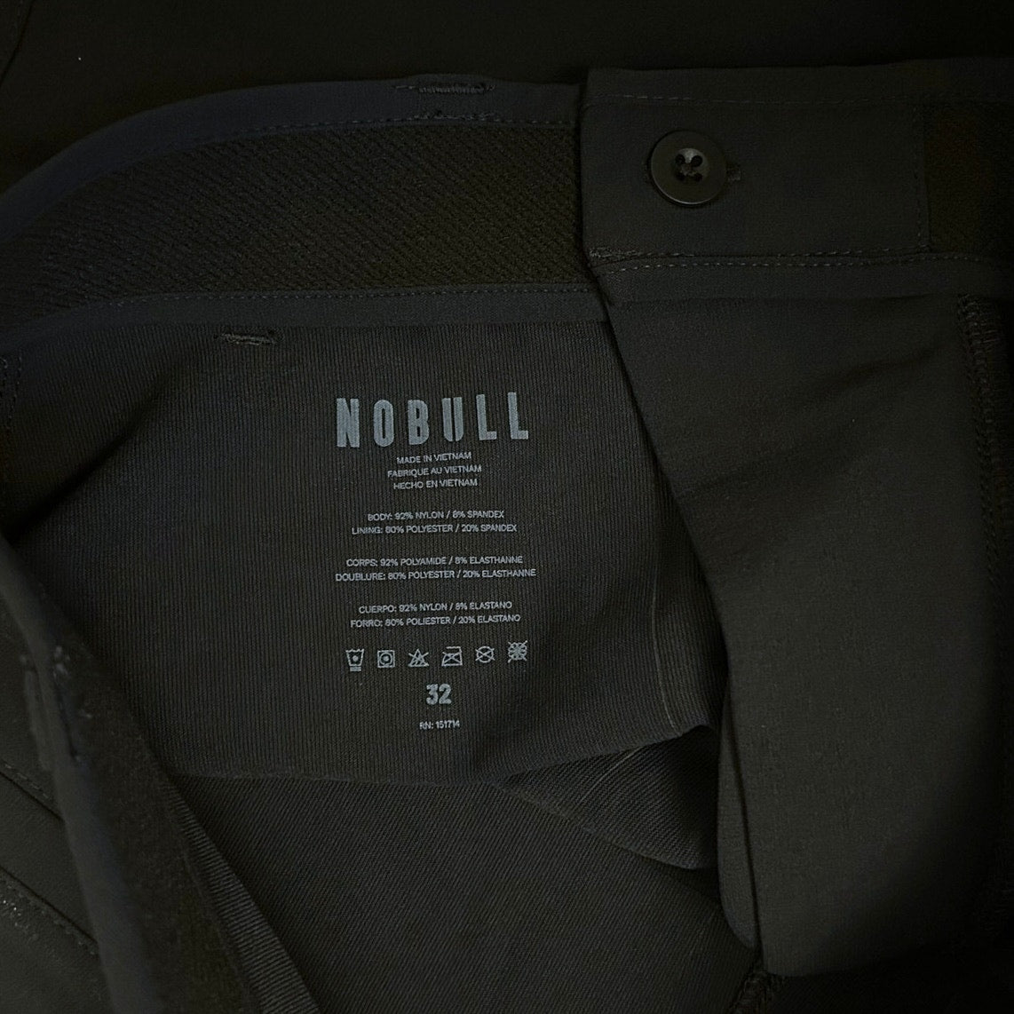 NOBULL Men's 7” Golf Short Black Size 32