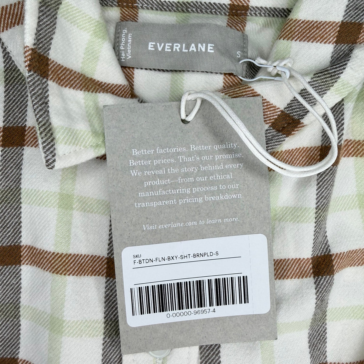 Everlane Women's The Boxy Flannel Shirt Size S