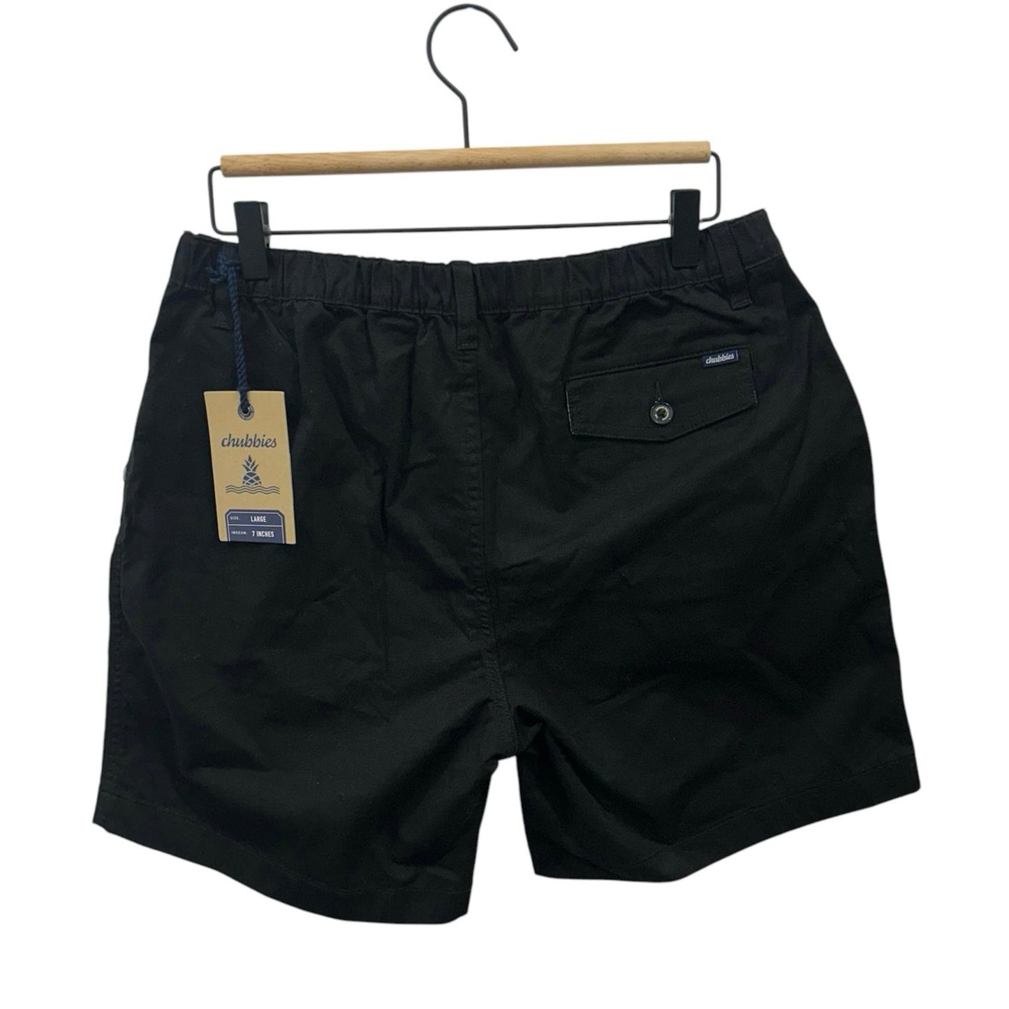 Chubbies The Dark N' Stormies 7" Originals Stretch Short Black Size L