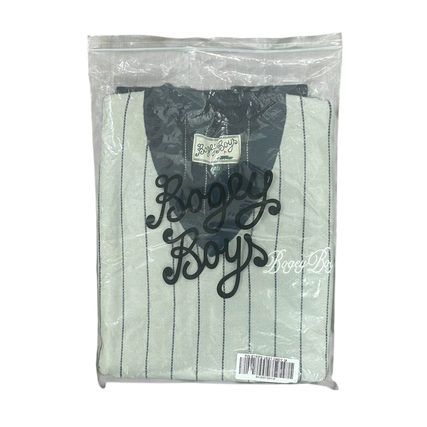 Bogey Boys Macklemore Men's Pinstripe Vest in Grey Size M